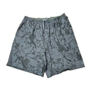Tasc Performance Men XL 2-in-1 Shorts 8" Green Camo Pockets